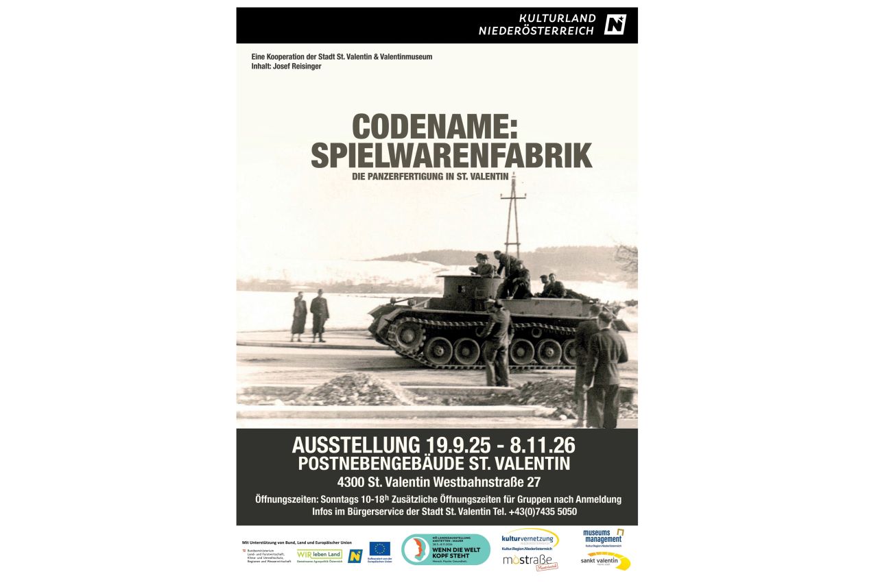 Plakat zur Ausstellung "Codename: Spielwarenfabrik"